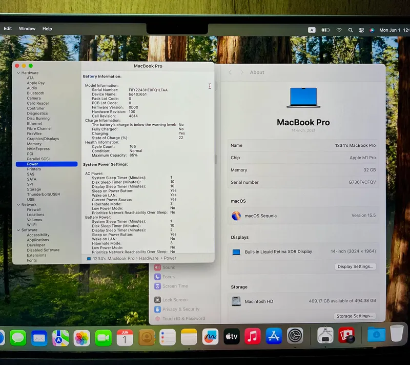 (32GB/512GB) MacBook Pro M1 Pro - Noutbuk Макбук — фото 2