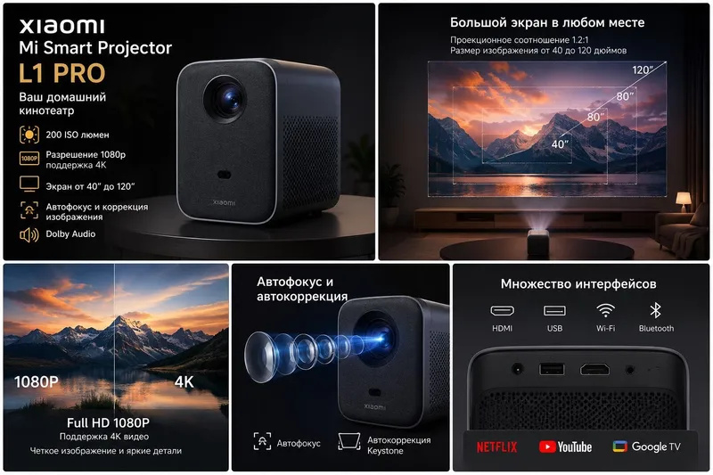 Xiaomi Mi Smart Projector L1 PRO — Домашний кинотеатр нового поколения