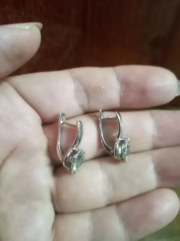 Серьги серебро с иолитами 4