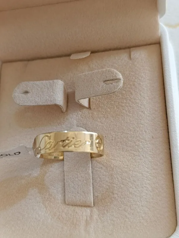 Золотое кольцо Cartier Евро модель проба 585 вес 3,76 гр размер 19,5 2 Золотое кольцо Cartier Евро модель проба 585 вес 3,76 гр размер 19,5 2