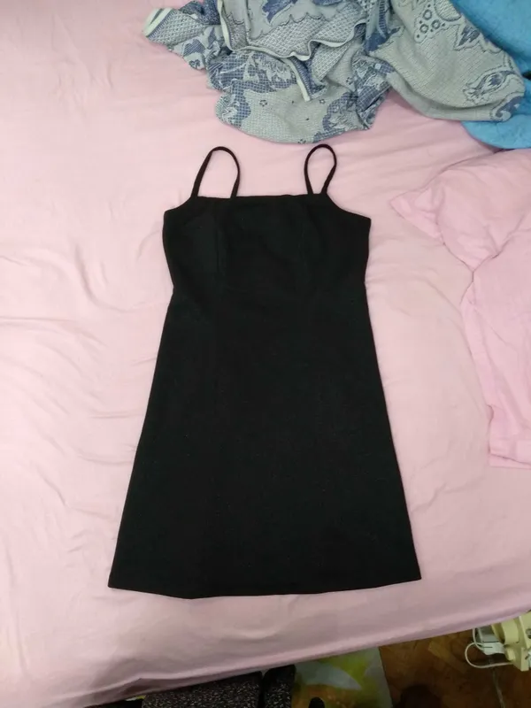 Платье чёрное короткое 1