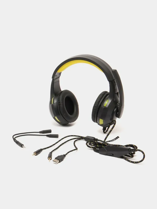 Игровые наушники проводные 2E Gaming HG300 LED с микрофоном и подсветкой — фото 6