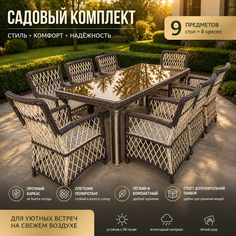 Ishlab chiqaruvchidan | To‘qilgan rattan mebellar | Плетёная мебель