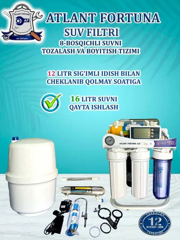Kichik suv filtr, uy uchun filtr, домашний фильтр, бытовой фильтр воды — фото 5