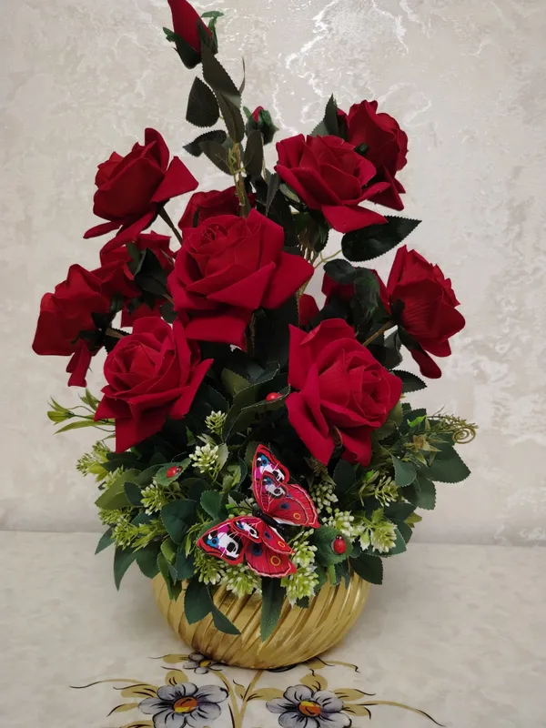 композиция искусственных цветов 4 композиция искусственных цветов 4