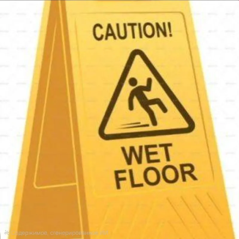 Знак мокрый пол WET FLOOR CAUTION — фото 3
