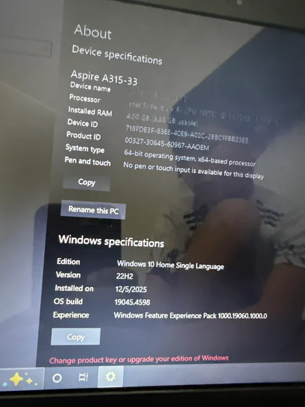 Sotiladi Acer Aspire A315-33  narxi: 2 3000 000 3