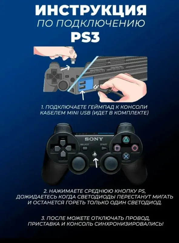Геймпад беспроводной джойстик Dualshock 3 оптом — фото 5