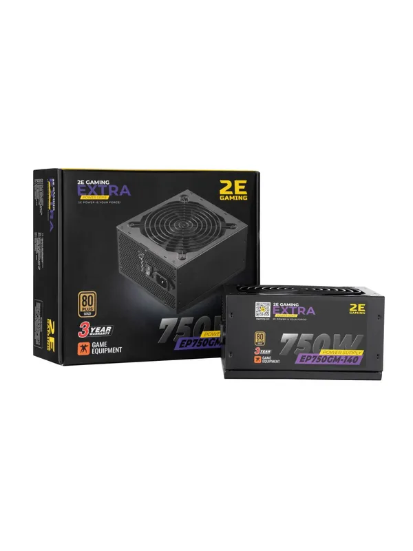 Блок питания 2E Gaming Extra Power ATX 750Вт (80+ Gold), модульный, чёрный — фото 5