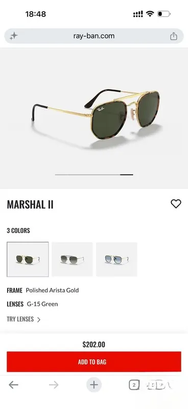 Солнцезащитные очки Ray Ban Marshal II. Оригинал. 2 Солнцезащитные очки Ray Ban Marshal II. Оригинал. 2