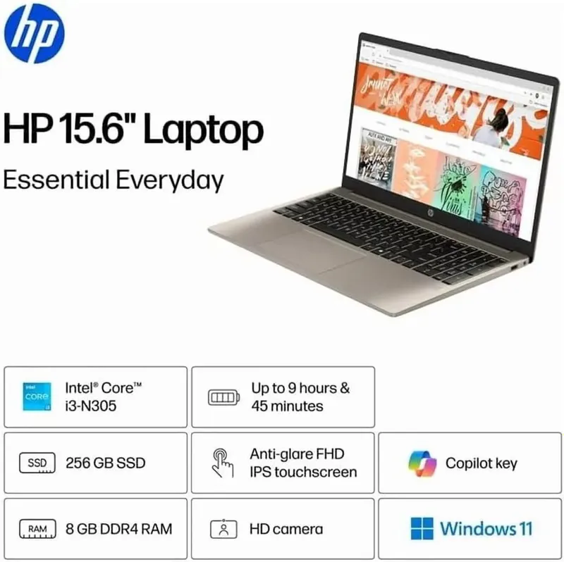 hp laptop-15 15.6 IPS Touch/8GB/256 SSD/english 2 hp laptop-15 15.6 IPS Touch/8GB/256 SSD/english 2