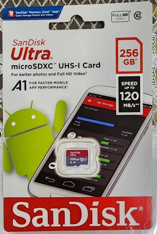 SanDisk Ultra MicroSDXC UHS-I 256GB xotira kartasi