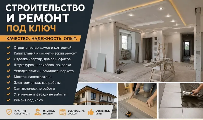 Строительство и ремонт под ключ