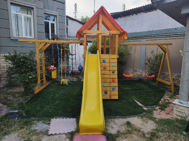 Детская площадка горка аттракцион болалар майдони домик качели swings — фото 6