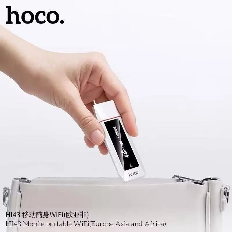 Портативный Wi-Fi роутер HOCO HI43 4G LTE, модем с SIM - картой — фото 4