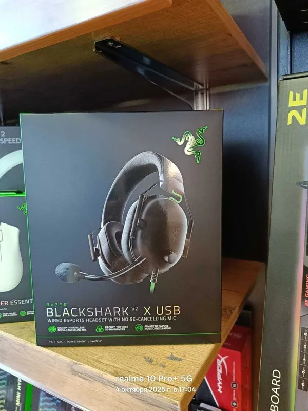 Наушники игровые проводные Razer Headset BlackShark V2 X 7,1 USB Black — фото 5