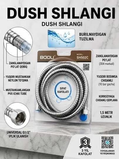 Dush shlang va gipki shlanglar sotiladi. 1 Dush shlang va gipki shlanglar sotiladi. 1