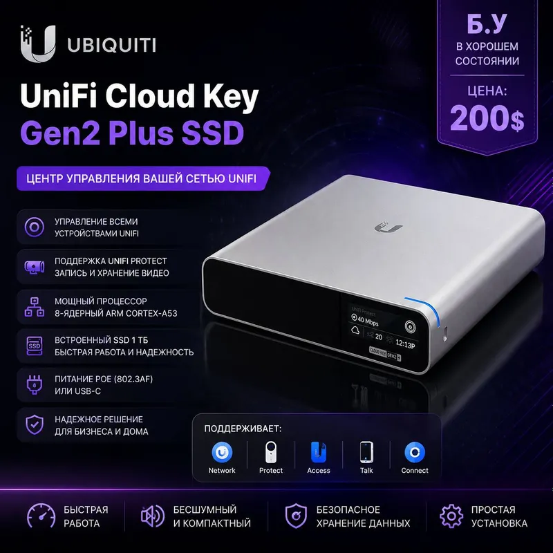 Ubiquiti UniFi Cloud Key Gen2 Plus SSD (1TB) Ubiquiti UniFi Cloud Key Gen2 Plus SSD (1TB)