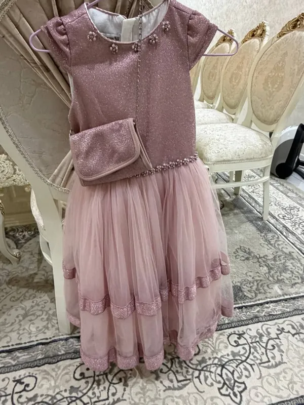 платье розовое с сумочкой — фото 2