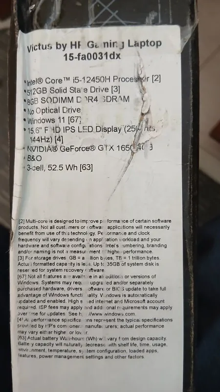 HP Victus ноутбук 6