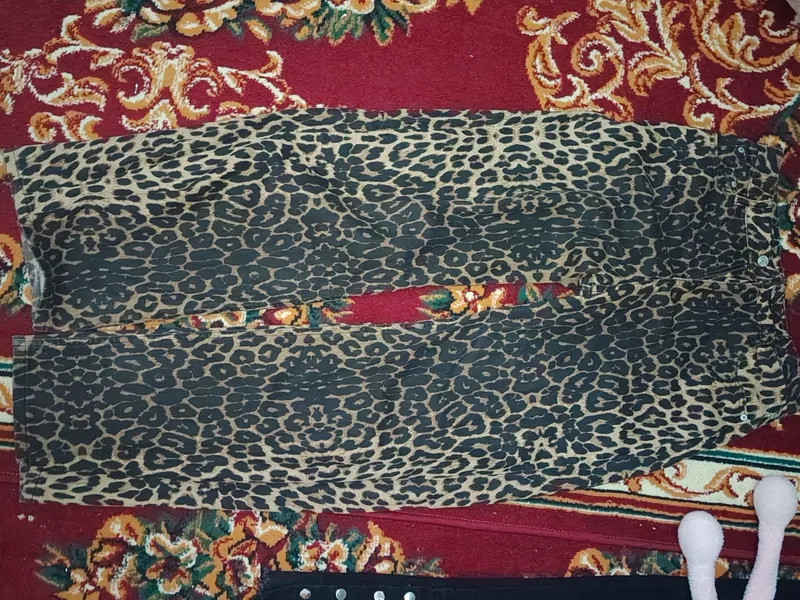 джинсы с принтом леопард 2