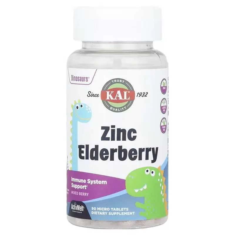 KAL Zinc Elderberry ActivMelt растворимые таблетки с цинком и бузиной — фото 1