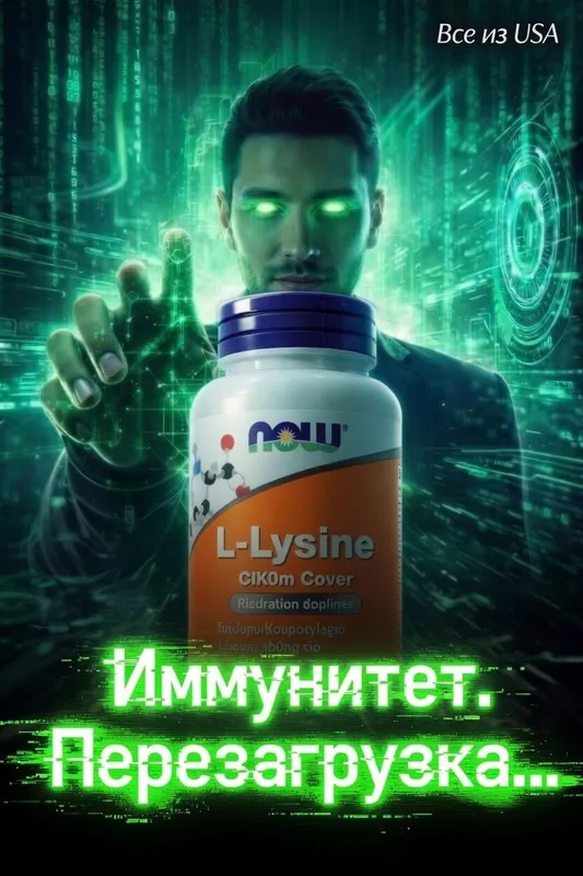 L-лизин, Now, L-Lysine.500мг.100 таблеток