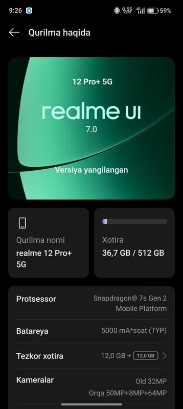 Realme 12 pro plus 5G 12+12/512 3