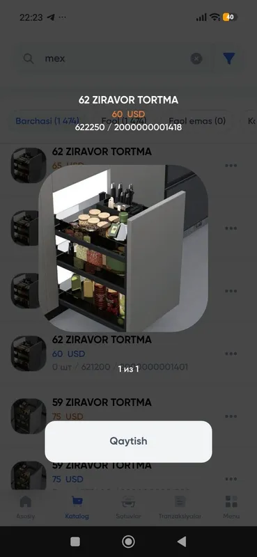 Furniture oshxona uchun