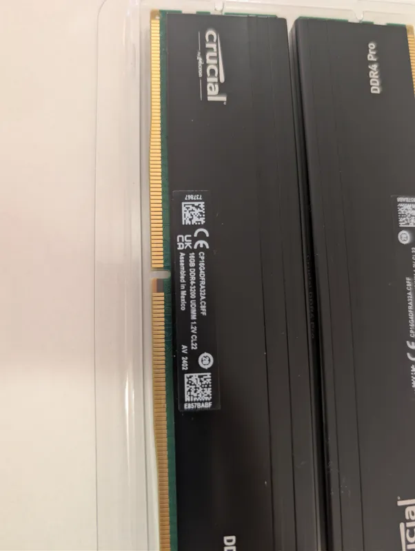 crucial pro ddr4 32Gb (16x2) original 1 crucial pro ddr4 32Gb (16x2) original 1