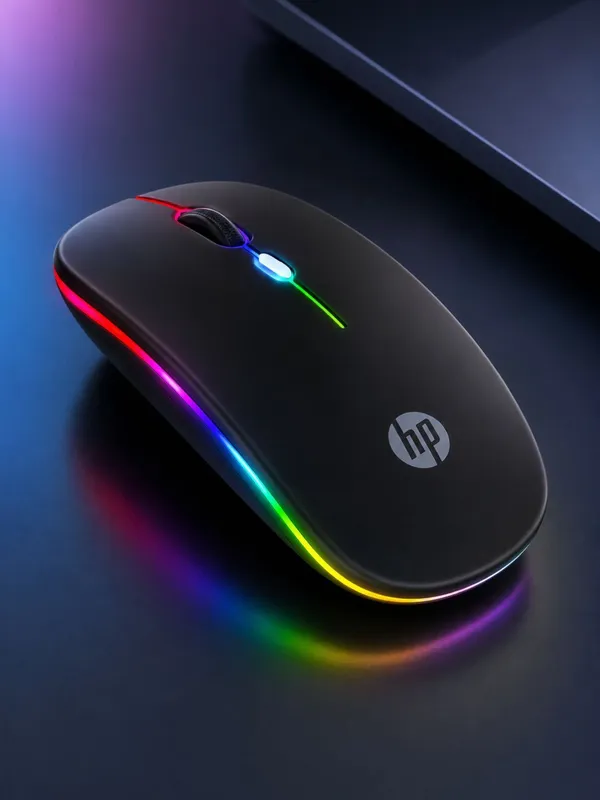 HP W10 Беспроводная Bluetooth-мышь RGB, чёрная 2
