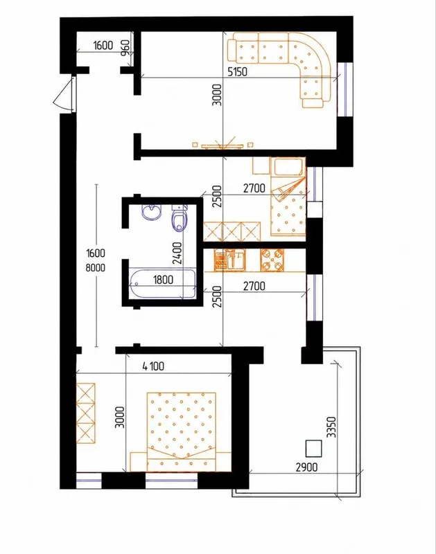 3 xonali kvartira sotiladi, 70 m², 2/8, Yashnobod tumani 10