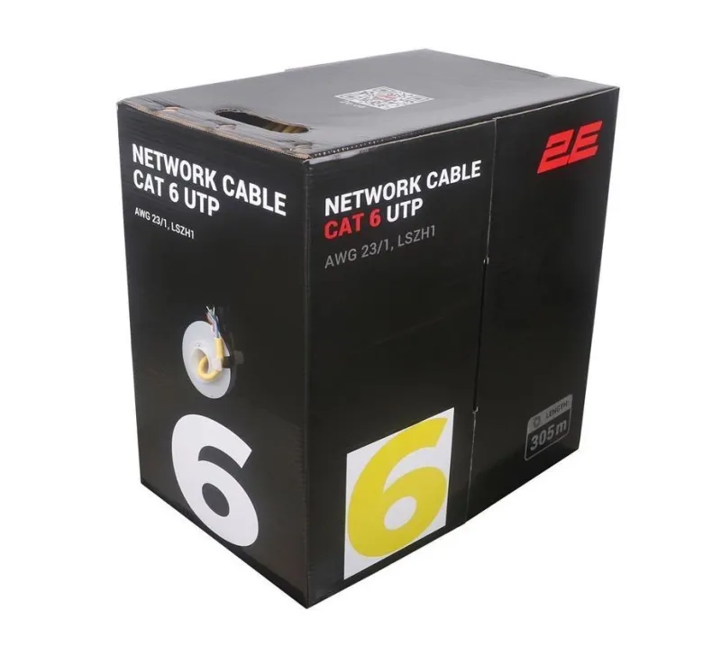 Кабель 2E CAT 6 2E-CBL6EUTP-LSZH1-YLW