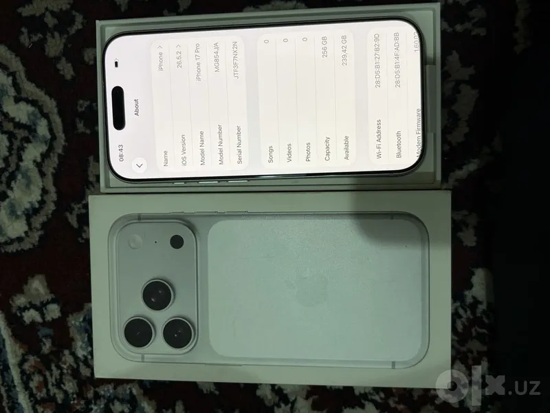 iPhone 17 Pro 256GB Silver J/A 5 iPhone 17 Pro 256GB Silver J/A 5