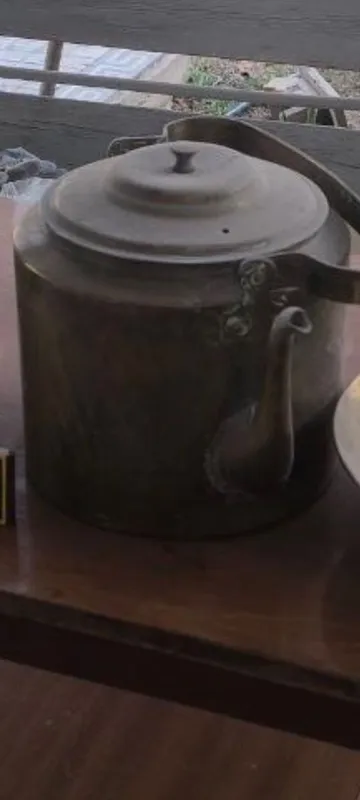 Чайник медный, антикварный.