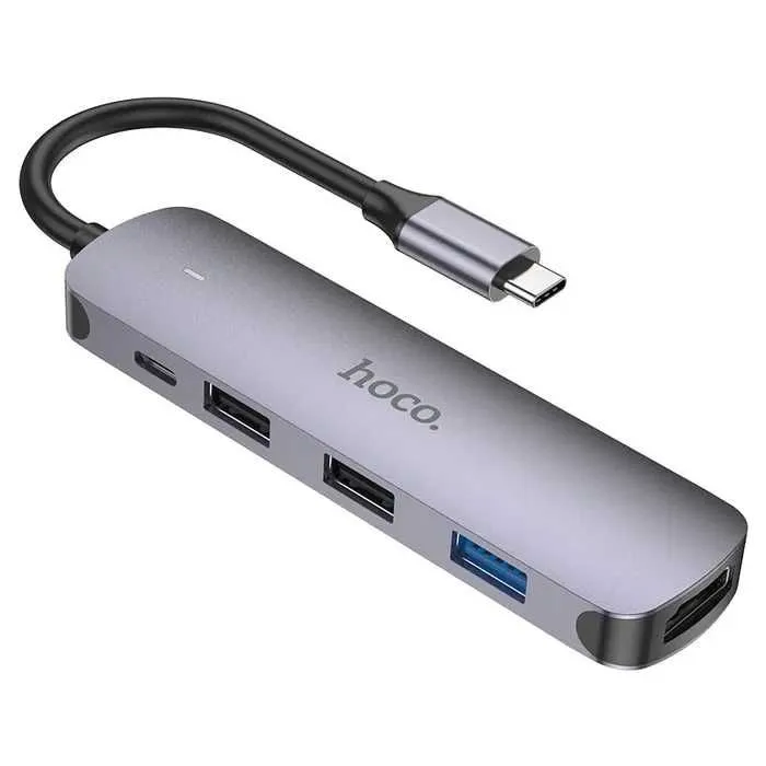 Type-C хаб HB27 HDTV + USB3.0 + USB2.0*2 + PD 1 Type-C хаб HB27 HDTV + USB3.0 + USB2.0*2 + PD 1