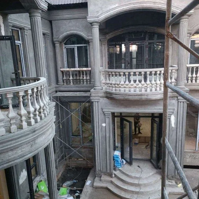Декоративные балясины из травертина и бетона — фото 1