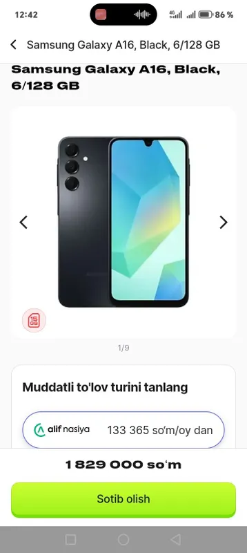Samsung Galaxy 6/128 yangi 1 yil garantiya.