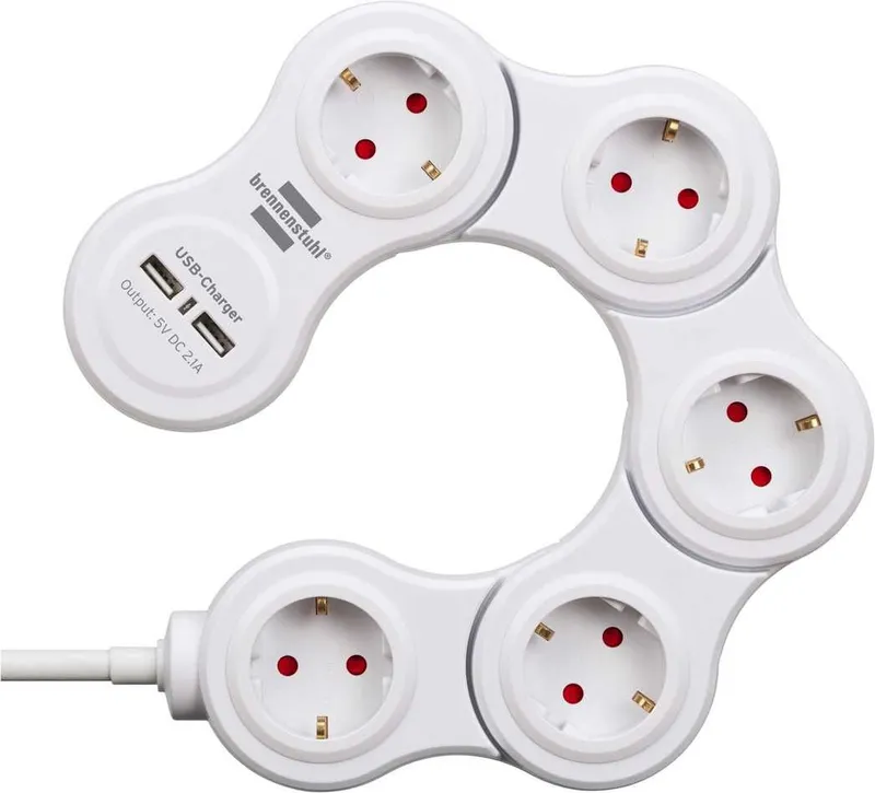 Удлинитель Brennenstuhl Vario Power с функцией зарядки через USB — фото 2
