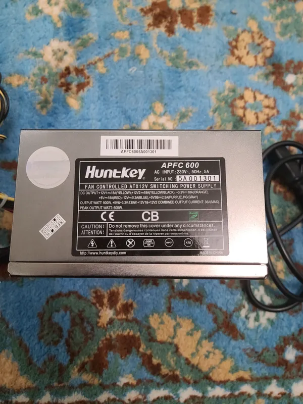 Huntkey APFC600 quvvat manbai, 600W 1 Huntkey APFC600 quvvat manbai, 600W 1