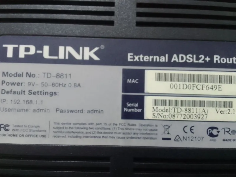 ADSL модем TP Link TD-8811