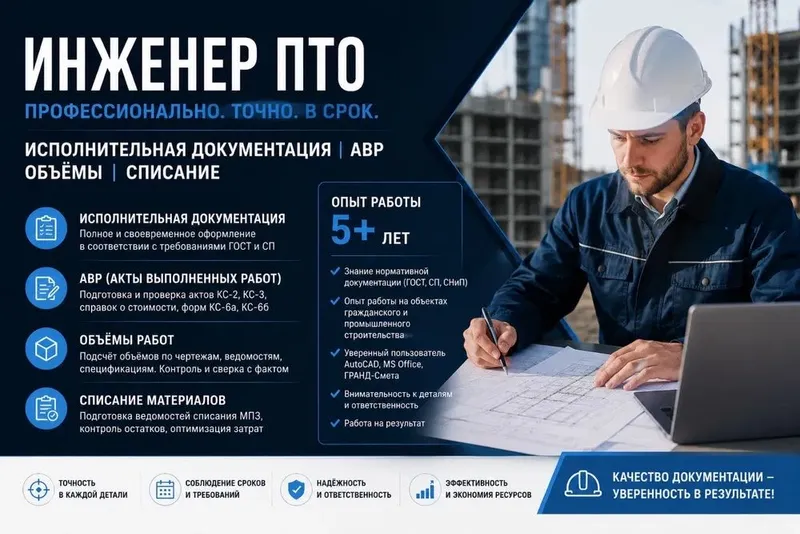 Услуга Инжинер ПТО (онлайн)