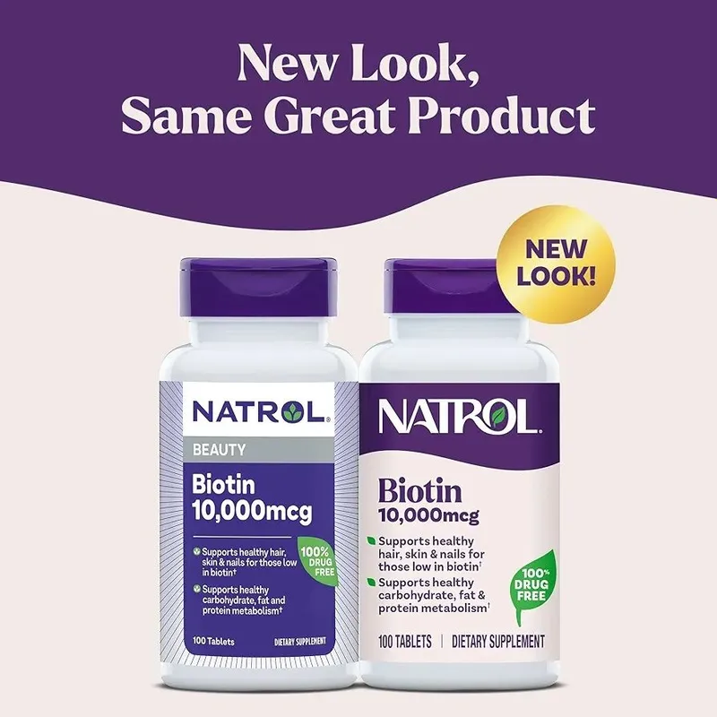 Natrol Beauty Biotin 10,000 mcg, 100 таблеток — фото 1