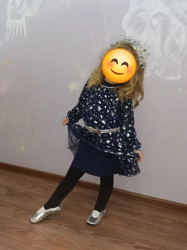 Синее платье на 4-6 лет 1 Синее платье на 4-6 лет 1