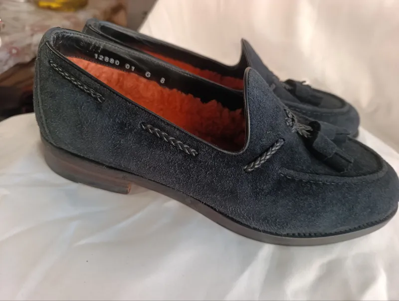 Оригинальные лоферы SANTONI Oxford, замша 4