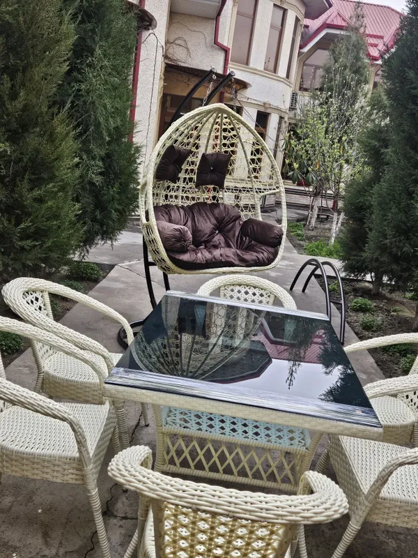 Ротанг тукима стол стул ва качела — фото 3