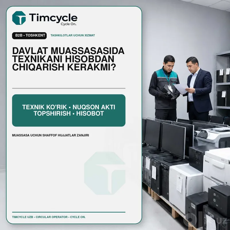 Davlat texnikalarini hisobdan chiqarishni texnik kuzatib borish Davlat texnikalarini hisobdan chiqarishni texnik kuzatib borish