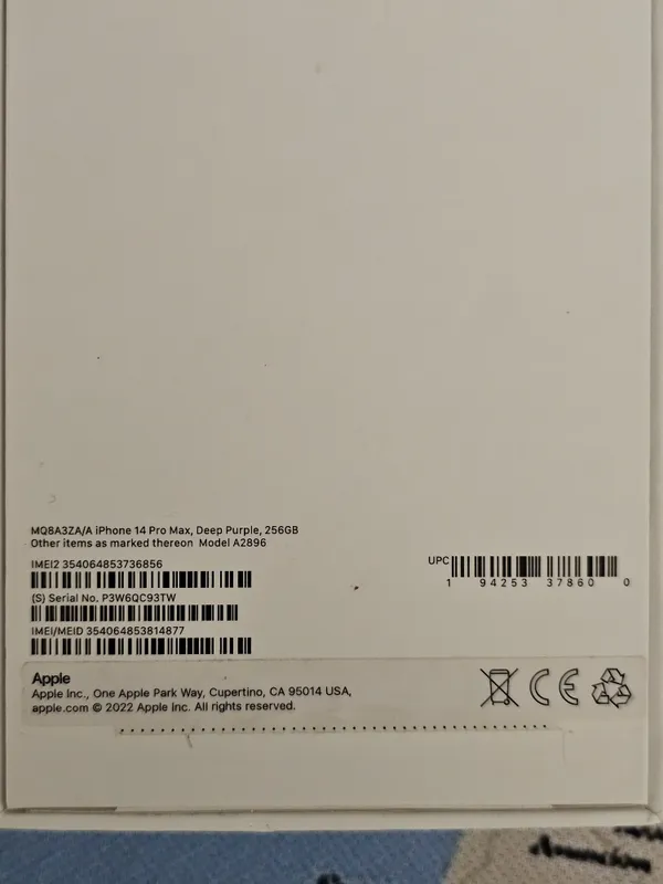 Apple 14 pro max zaa karopka dakumant — фото 4