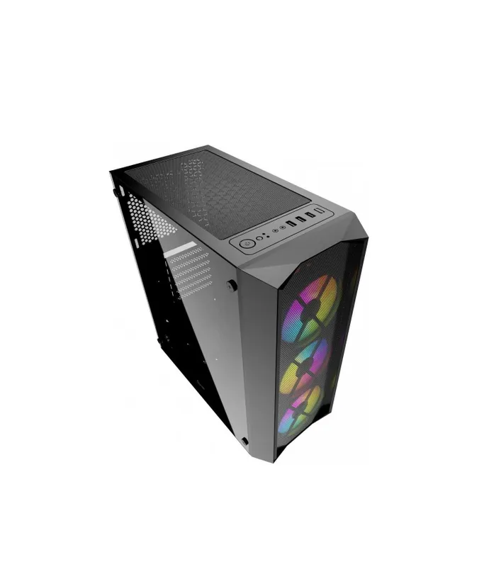 { Powercase +3xCooler RGB kompyuter korpusi 2 { Powercase +3xCooler RGB kompyuter korpusi 2
