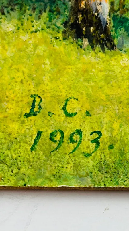 картина Оргалит масло автор В.С. 1993 г. 24×30 см — фото 1 картина Оргалит масло автор В.С. 1993 г. 24×30 см — фото 1
